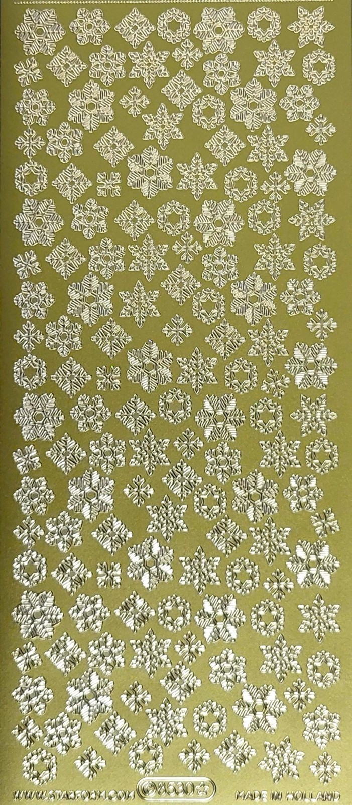 Bild Sticker Schneeflocken gold Starform 8530