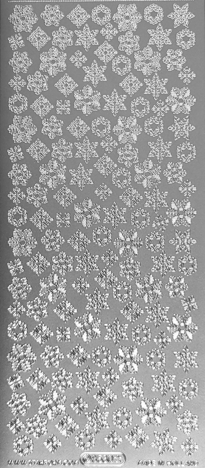 Bild Sticker Schneeflocken silber Starform 8530