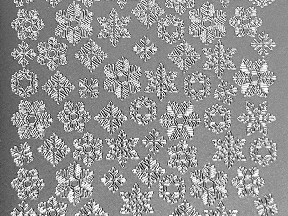 Bild Sticker Schneeflocken silber Starform 8530
