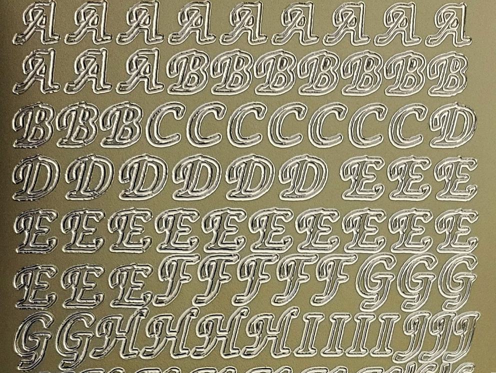Bild Sticker Großbuchstaben gold