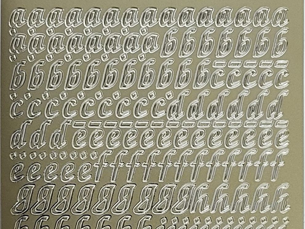 Bild Sticker Kleinbuchstaben gold