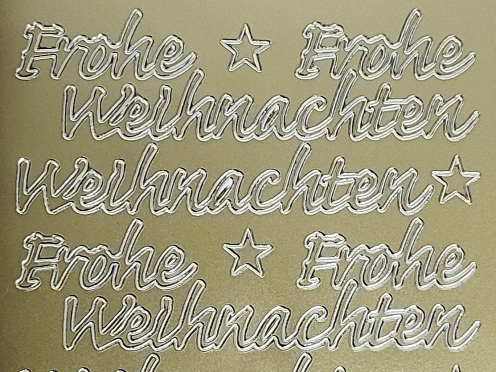 Bild Sticker Frohe Weihnachten gold