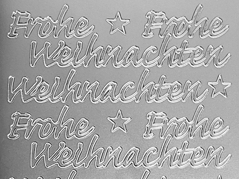 Bild Sticker Frohe Weihnachten silber