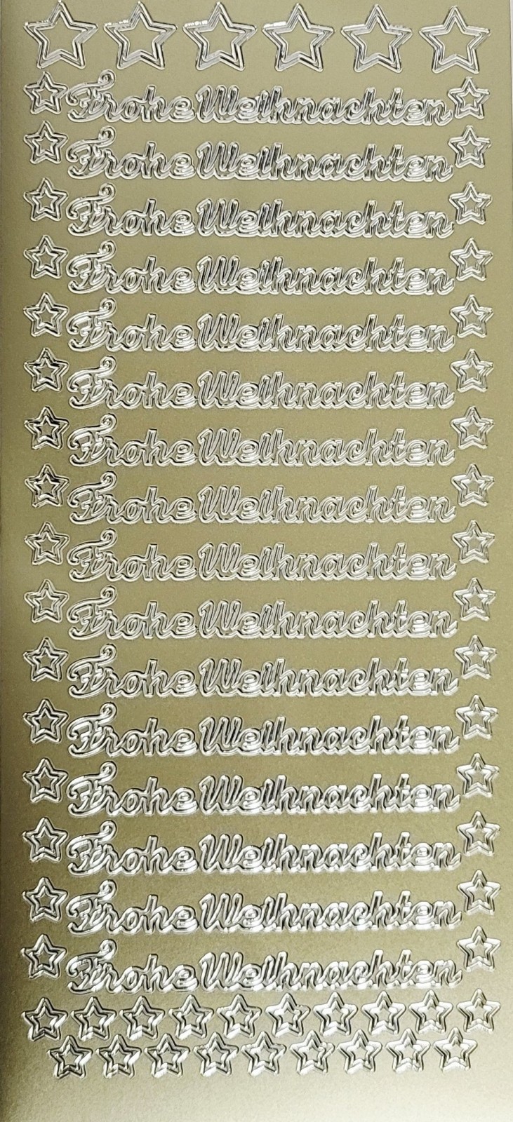 Bild Sticker Frohe Weihnachten gold