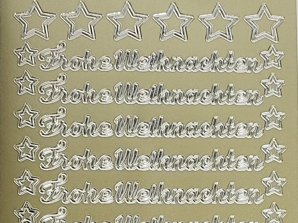 Bild Sticker Frohe Weihnachten gold