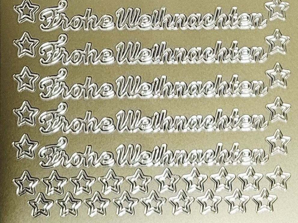 Bild Sticker Frohe Weihnachten gold