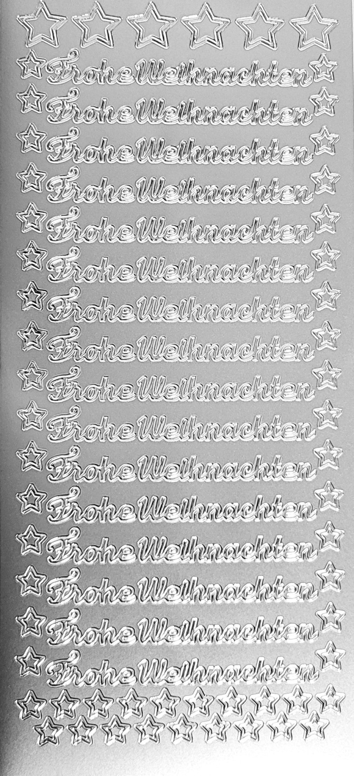Bild Sticker Frohe Weihnachten silber