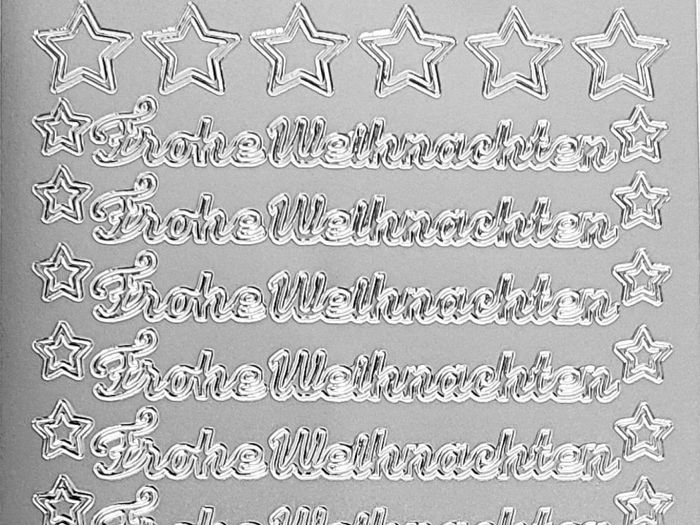 Bild Sticker Frohe Weihnachten silber