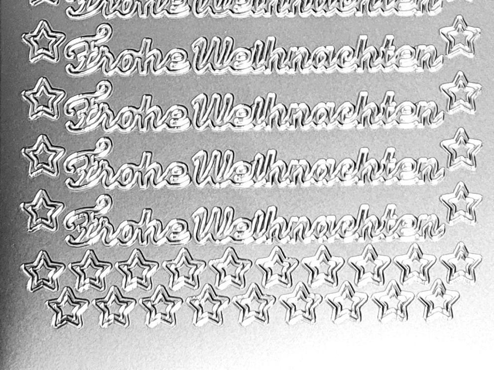 Bild Sticker Frohe Weihnachten silber