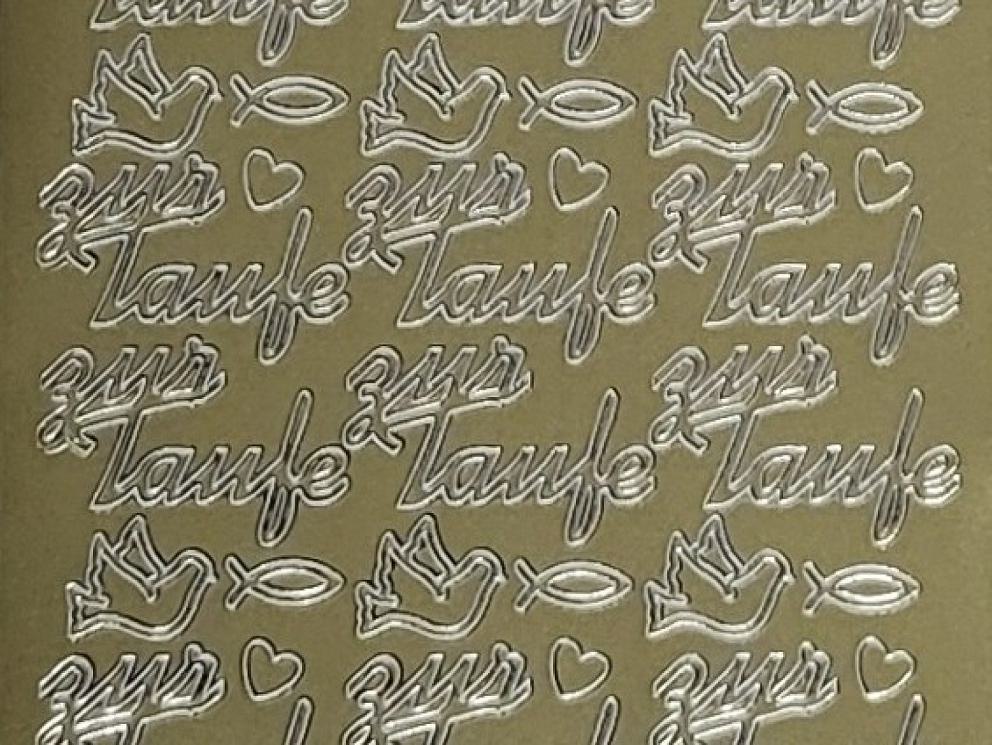 Bild Sticker Zur Taufe gold