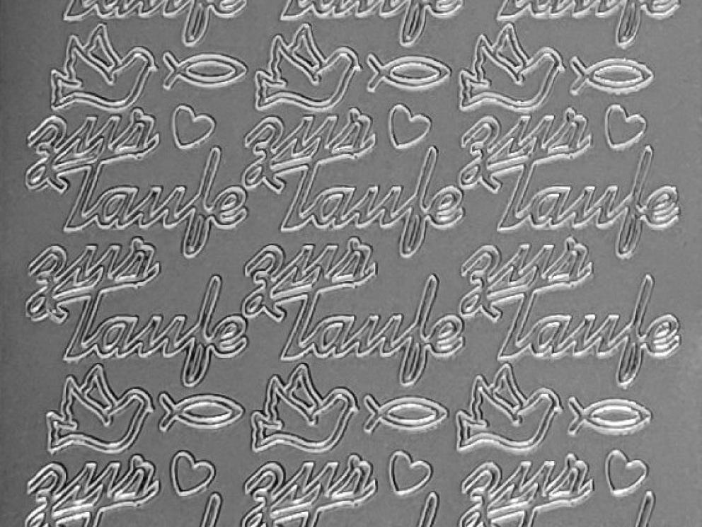 Bild Sticker Zur Taufe gold