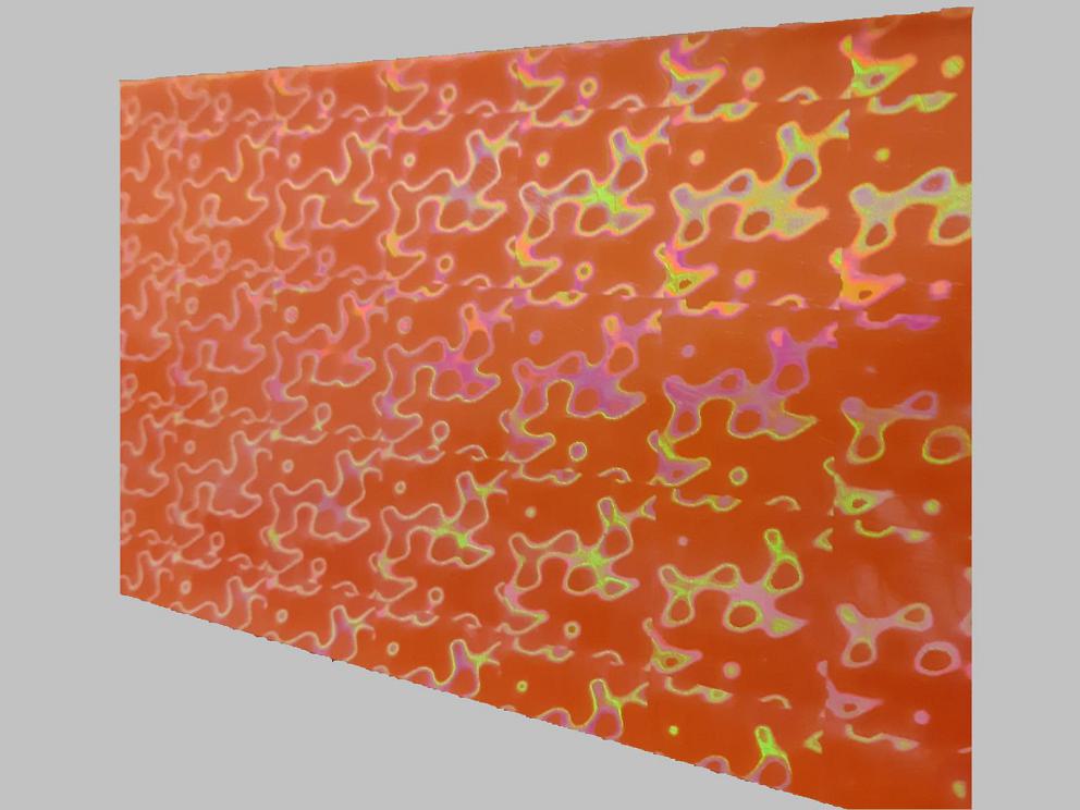 Bild Wachsplatte holografisch orange