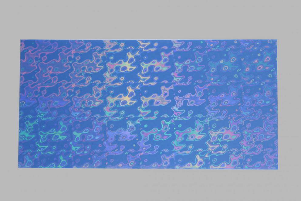 Bild Wachsplatte holografisch lichtblau