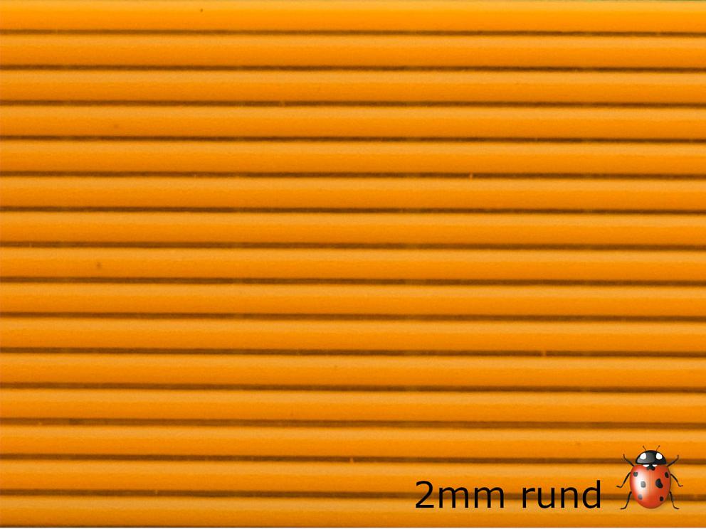 Bild Wachszierstreifen 2 mm x 200 mm rund 15 Stk maisgelb