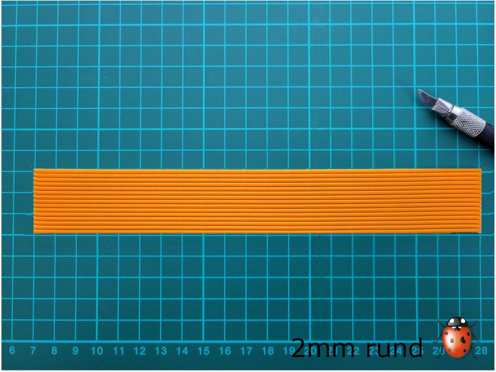 Bild Wachszierstreifen 2 mm x 200 mm rund 15 Stk maisgelb