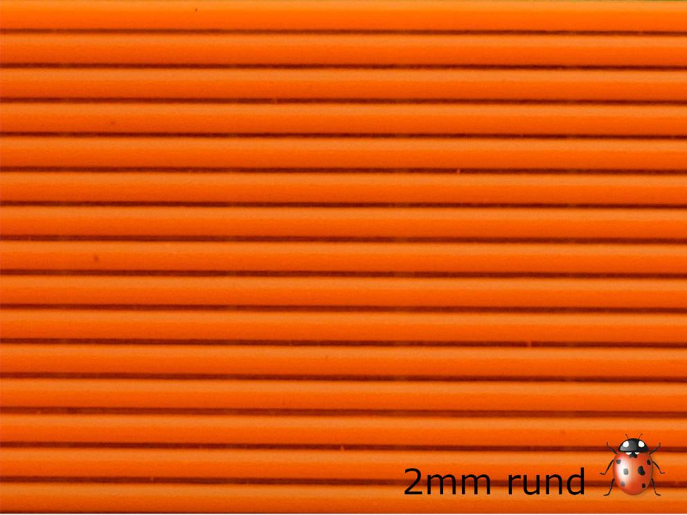 Bild Wachszierstreifen 2 mm x 200 mm rund 15 Stk orange