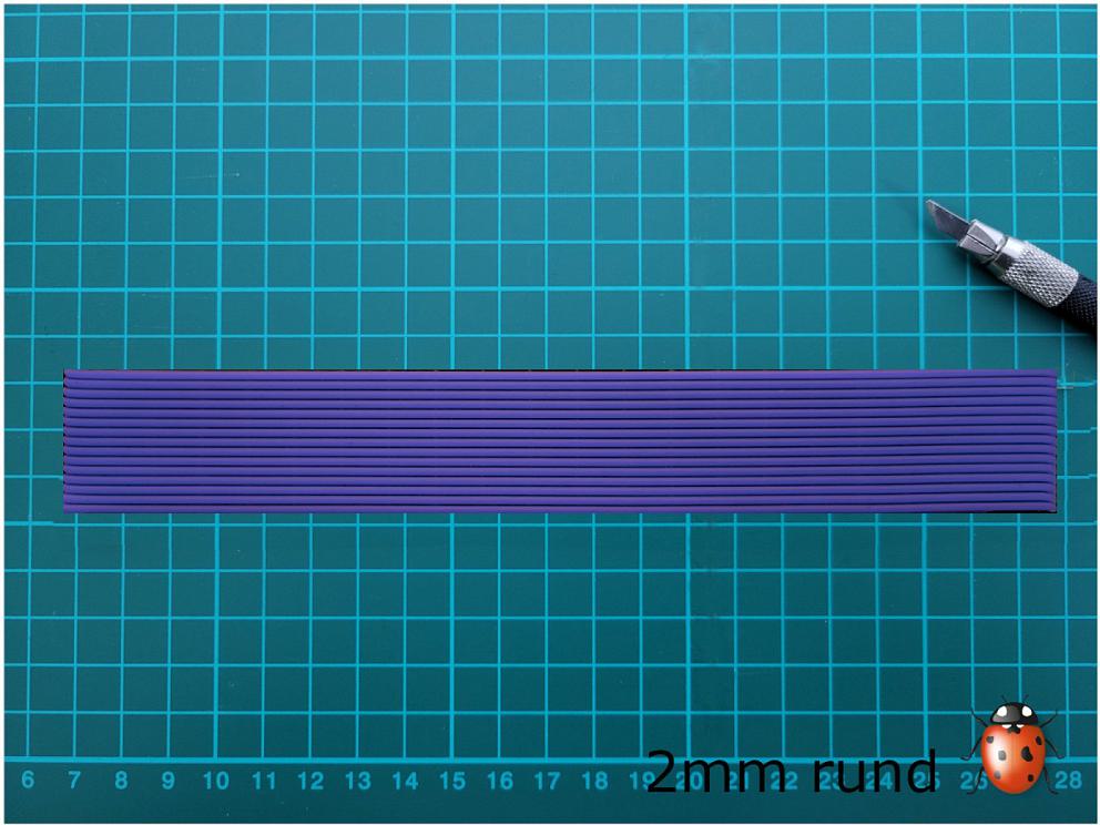 Bild Wachszierstreifen 2 mm x 200 mm rund 15 Stk flieder