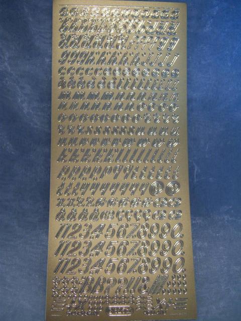 Bild Sticker Kleinbuchstaben Starform 825 gold