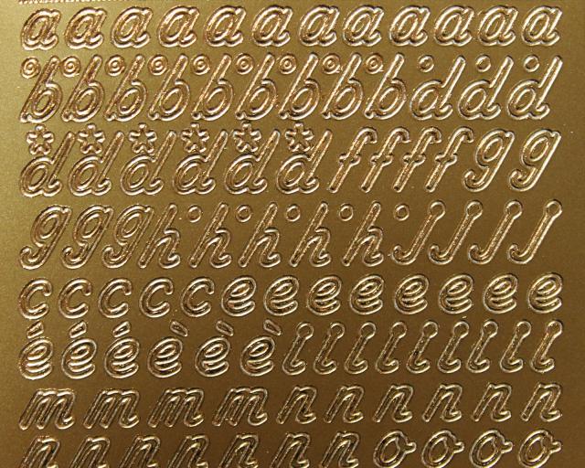 Bild Sticker Kleinbuchstaben Starform 825 gold
