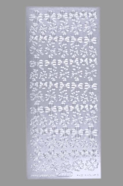 Bild Aufkleber Kleeblätter silber Starform 102